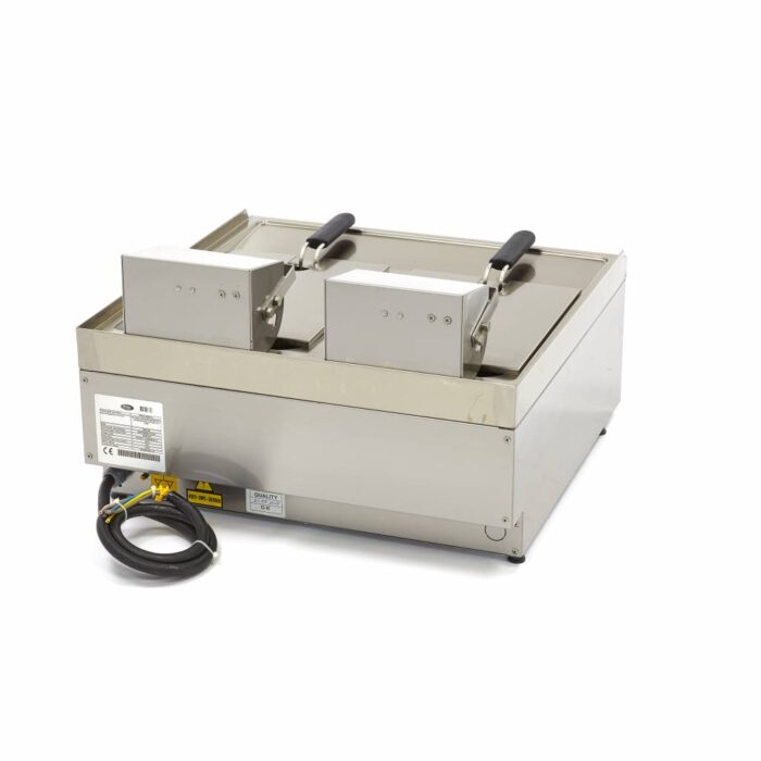 Fritüür – 2 x 10 l – 2 korvi – äravoolukraaniga – 400 V - Image 4