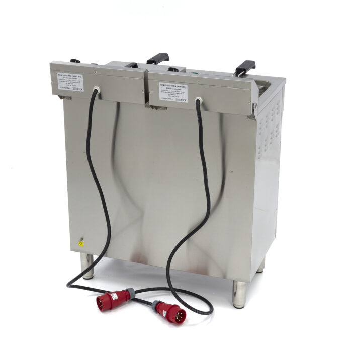 Fritüür – 2 x 16 l – 2 korvi – äravoolukraani ja alusega – 400 V - Image 4