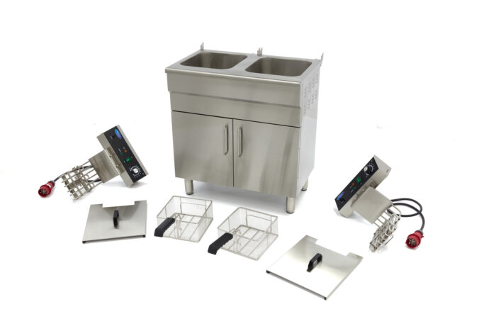 Fritüür – 2 x 16 l – 2 korvi – äravoolukraani ja alusega – 400 V - Image 6