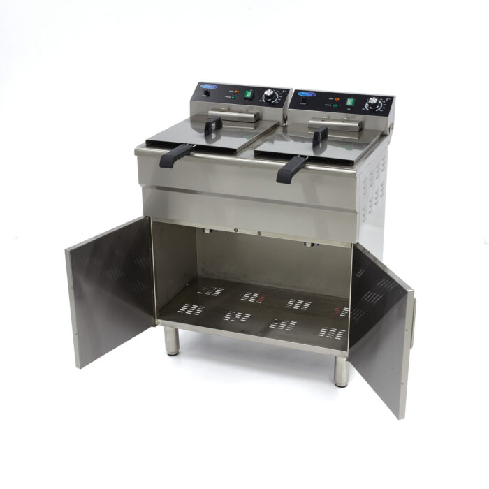 Fritüür – 2 x 16 l – 2 korvi – äravoolukraani ja alusega – 400 V - Image 5