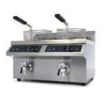 Fritüürpann – 2 x 8 l – 2 korvi – äravoolukraaniga – induktsioon - Image 5
