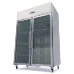 Külmik - 1200 l - 6 reguleeritavat riiulit (2/1GN) - roostevaba teras - klaasuksega