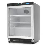 Külmik – 200 l – must – klaasuksega