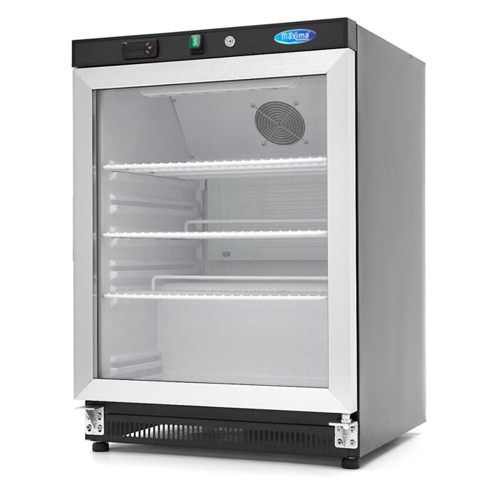 Külmik – 200 l – must – klaasuksega - Image 1