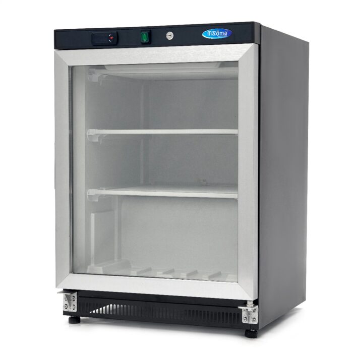 Sügavkülmik – 200 l – must – klaasuksega - Image 1