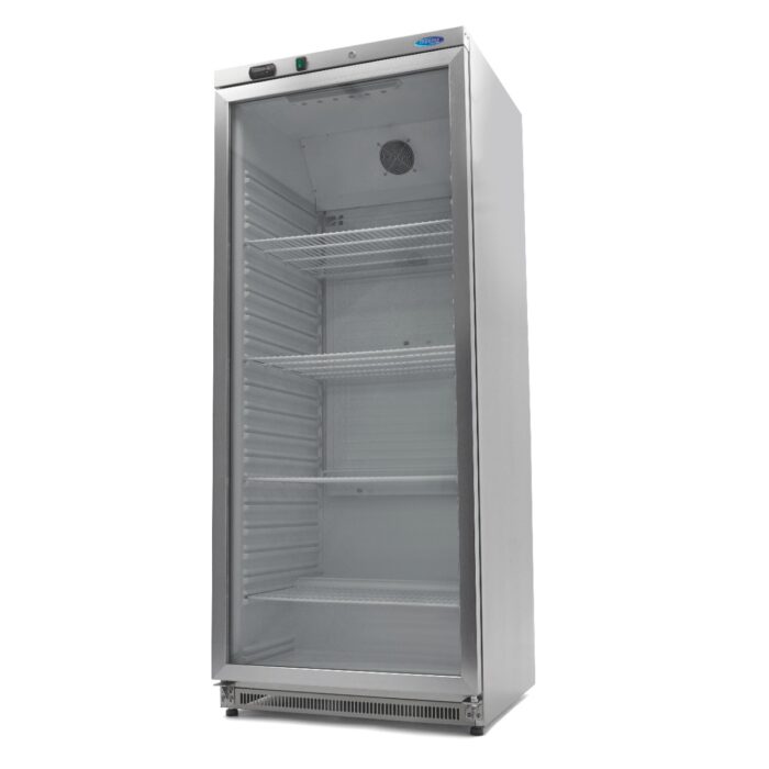 Külmik – 600 l – roostevaba teras – klaasuksega - Image 1