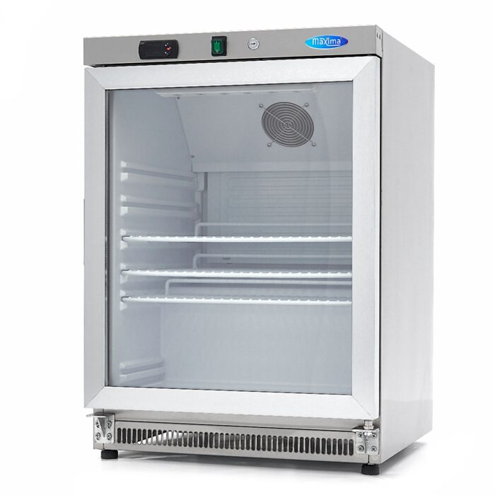 Külmik – 200 l – roostevaba teras – klaasuksega - Image 1