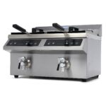 Fritüürpann – 2 x 8 l – 2 korvi – äravoolukraaniga – induktsioon