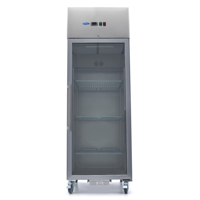 Külmik – 600 l – 3 reguleeritavat riiulit (2/1GN) – roostevaba teras – klaasuksega - Image 5