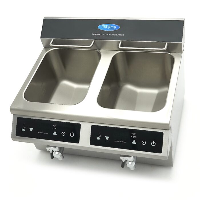 Fritüürpann – 2 x 8 l – 2 korvi – äravoolukraaniga – induktsioon - Image 8