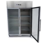 Külmik – 1200 l – 6 reguleeritavat riiulit (2/1GN) – roostevaba teras – klaasuksega - Image 5