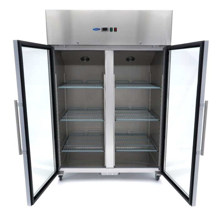 Külmik - 1200 l - 6 reguleeritavat riiulit (2/1GN) - roostevaba teras - klaasuksega - Image 6
