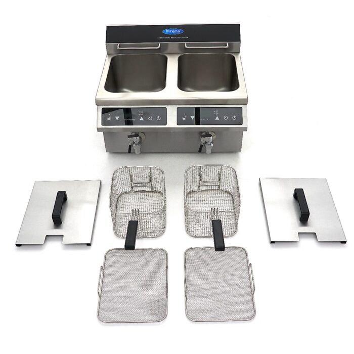 Fritüürpann – 2 x 8 l – 2 korvi – äravoolukraaniga – induktsioon - Image 10
