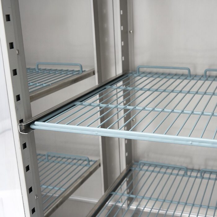 Külmik – 1200 l – 6 reguleeritavat riiulit (2/1GN) – roostevaba teras – klaasuksega - Image 10