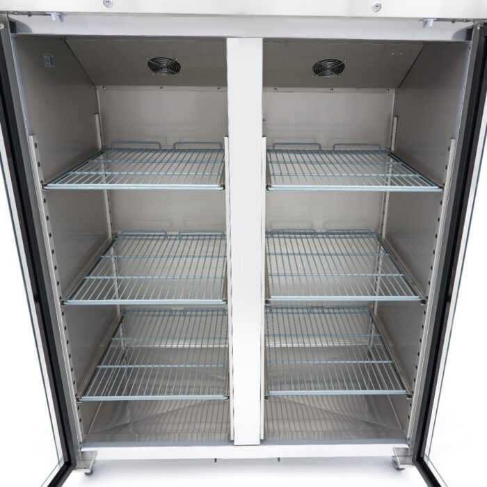 Külmik – 1200 l – 6 reguleeritavat riiulit (2/1GN) – roostevaba teras – klaasuksega - Image 9