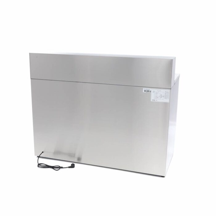 Pitsa ettevalmistamise külmik – 137 cm – 3 ust – mahutab 8 x 1/6 GN – roostevabast terasest kate - Image 4