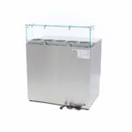 Pitsa ettevalmistamise külmik – 90 cm – 2 ust – mahutab 5 x 1/6 GN – koos klaaskattega - Image 4