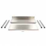 Roostevabast terasest laud – 120 x 60 cm – reguleeritav kõrgus – tagaseinaga ja hoiuruumiga - Image 4