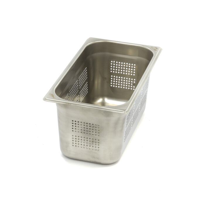 Gastronormi konteiner – 1/3 GN – sügavus 15 cm – roostevaba teras – perforeeritud - Image 1
