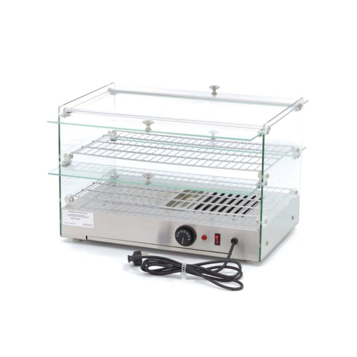 Soojendatud toidu vitriin – 50 l – 55 cm – 2 riiulit - Image 6