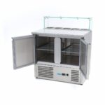 Pitsa ettevalmistamise külmik – 90 cm – 2 ust – mahutab 5 x 1/6 GN – koos klaaskattega - Image 5