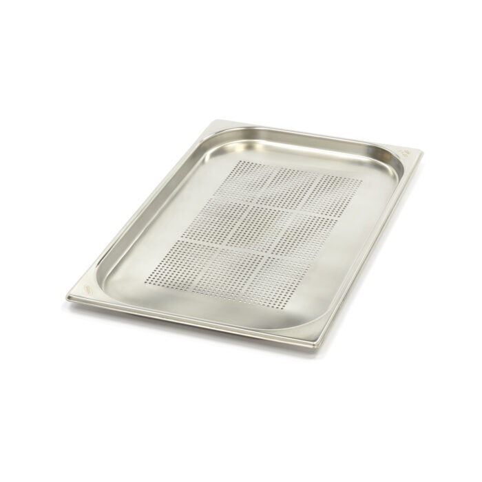 Gastronormi konteiner – 1/1 GN – sügavus 2 cm – roostevaba teras – perforeeritud - Image 1