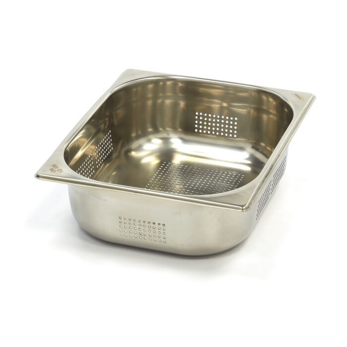 Gastronormi konteiner – 1/2 GN – sügavus 10 cm – roostevaba teras – perforeeritud - Image 1