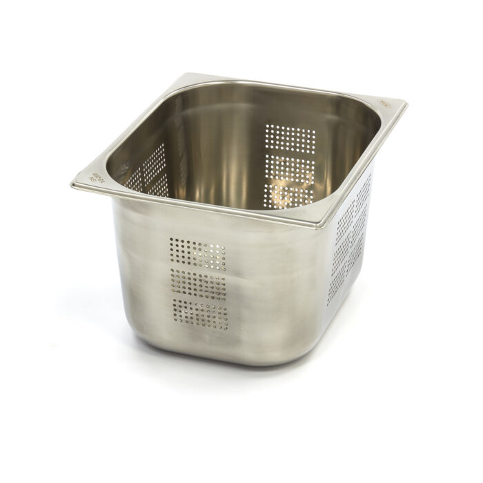 Gastronormi konteiner – 1/2 GN – sügavus 20 cm – roostevaba teras – perforeeritud - Image 1