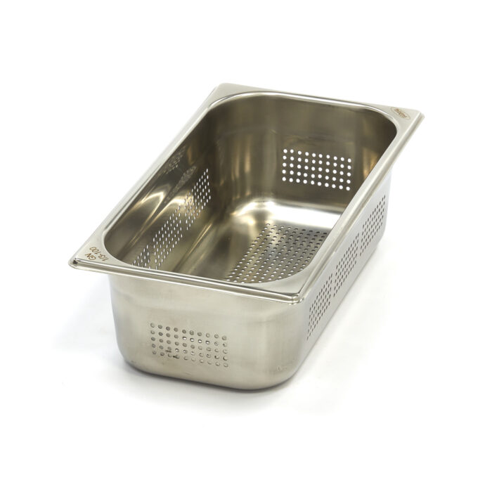 Gastronormi konteiner – 1/3 GN – sügavus 10 cm – roostevaba teras – perforeeritud - Image 1